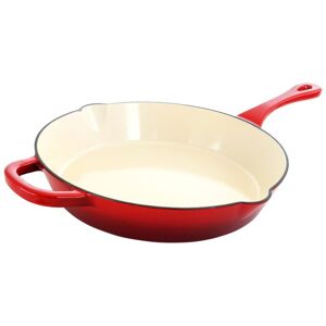 Crockpot Artisan 12in Enameled Cast Iron Skillet Red NoSize