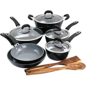 Kenmore 12Pc Ceramic Coated Aluminum Cookware Set Black NoSize