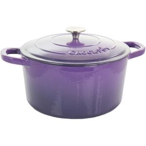 Crockpot Artisan 2pc 7qt Enameled Cast Iron Dutch Oven With Lid Purple NoSize