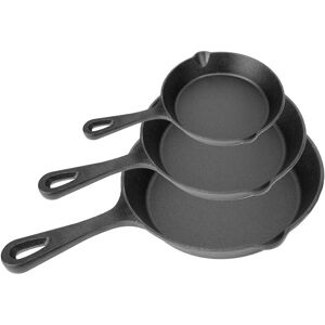 Fresh Fab Finds Pre-Seasoned Cast Iron Skillet Set Black NoSize