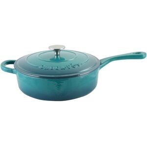 Crockpot Artisan 3.5qt Enameled Cast Iron Deep Saute Pan With Self Basting Lid Teal NoSize