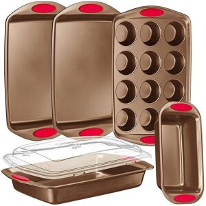 Nutrichef 6pc Carbon Steel Bakeware Set Gold NoSize