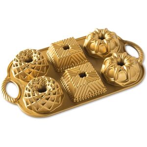 Nordic Ware Geo Bundtlette Pan Gold NoSize
