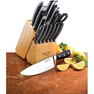 Rio Hampton Forge Continental 15pc Cutlery Set with Block NoColor NoSize Rio Hampton Forge Continental 15pc Cutlery Set with Block NoColor NoSize