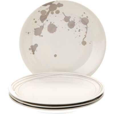 Royal Doulton 1815 Set of 4 Pacific Mixed Pattern Stone Plates NoColor NoSize Royal Doulton 1815 Set of 4 Pacific Mixed Pattern Stone Plates NoColor NoSize