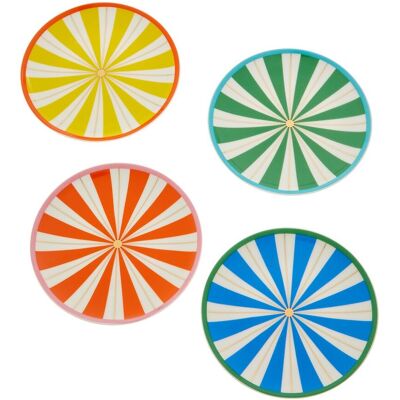 Jonathan Adler Set of 4 Portofino Coasters Multicolor NoSize Jonathan Adler Set of 4 Portofino Coasters Multicolor NoSize