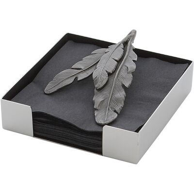 Michael Aram Black Feather Cocktail Napkin Holder NoColor NoSize Michael Aram Black Feather Cocktail Napkin Holder NoColor NoSize
