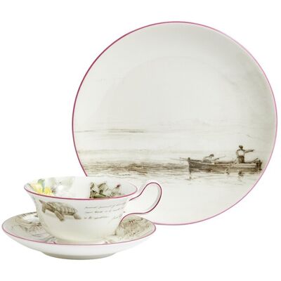 Wedgwood 3pc Darwin Voyage of The Beagle Galapagos Islands Teacup, Saucer, & Plate Set NoColor NoSize Wedgwood 3pc Darwin Voyage of The Beagle Galapagos Islands Teacup, Saucer, & Plate Set NoColor NoSize