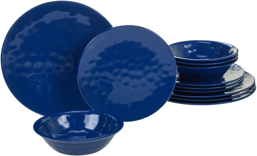 Certified International Melamine Cobalt Blue 12pc Dinnerware Set NoColor NoSize