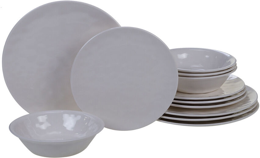 Certified International Melamine Cream 12pc Dinnerware Set NoColor NoSize