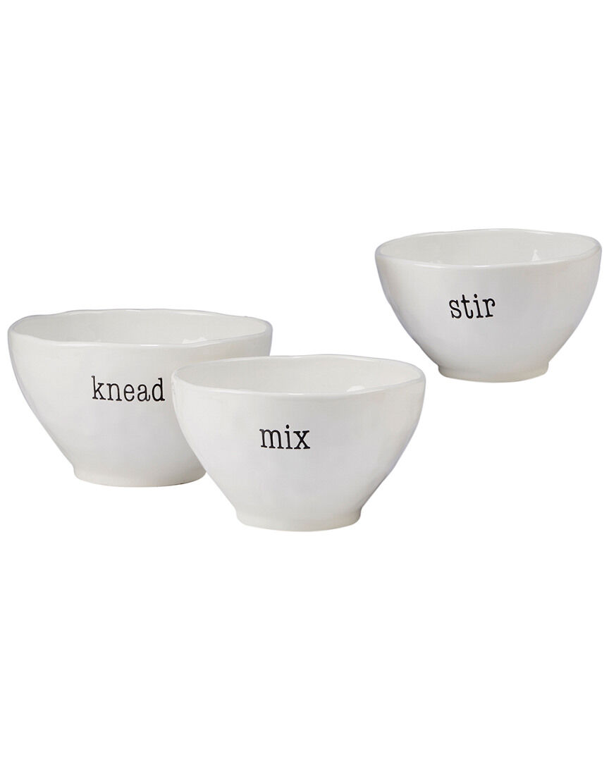 Certified International Just Words 3pc Mixing Bowl Set NoColor NoSize