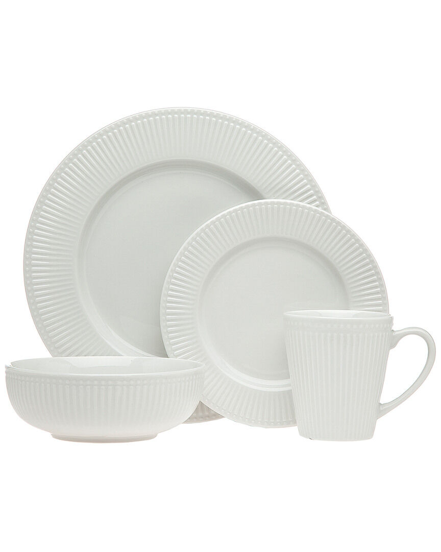 Godinger Republique Plain 16pc Dinnerware Set Off-White NoSize