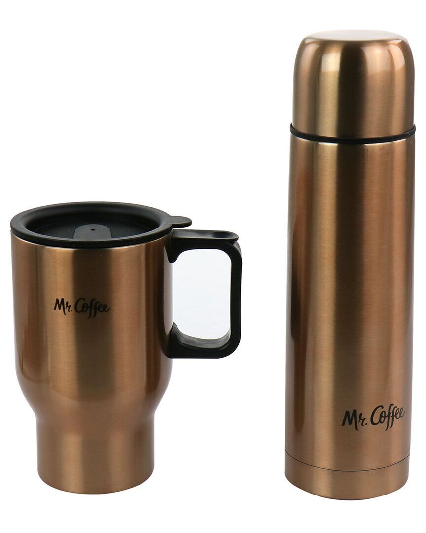 Mr. Coffee 2Pc Thermal Bottle And Travel Mug In Copper Copper NoSize