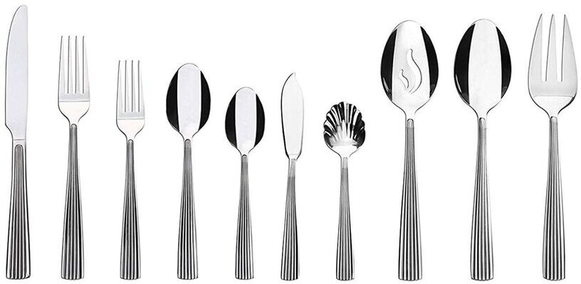 Lorena 45pc Stainless Steel Silverware Flatware Cutlery Set Silver NoSize