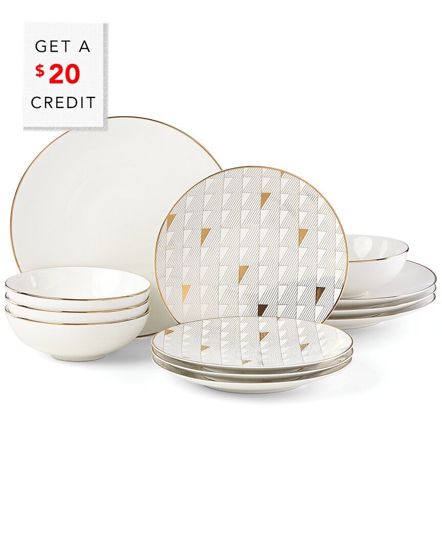 Lenox Trianna White 12pc Dinnerware Set White NoSize