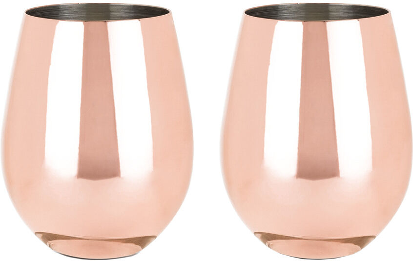 Viski Summit Copper Stemless Wine Glasses NoColor NoSize