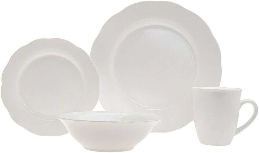 Godinger Inglenook Plain 16Pc Dinnerware Set White NoSize