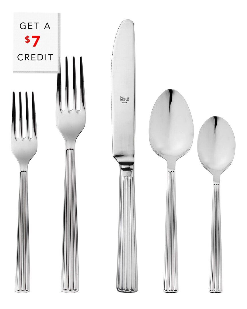 Mepra Sole 5Pc Cutlery Set with $7 Credit Silver NoSize
