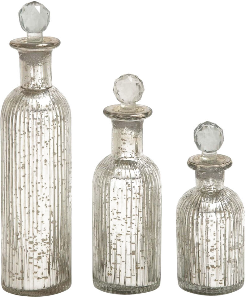 Peyton Lane Set of 3 Glass Stopper Bottles NoColor NoSize