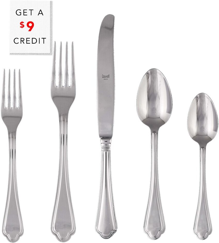 Mepra Leonardo 5Pc Cutlery Set with $9 Credit Silver NoSize