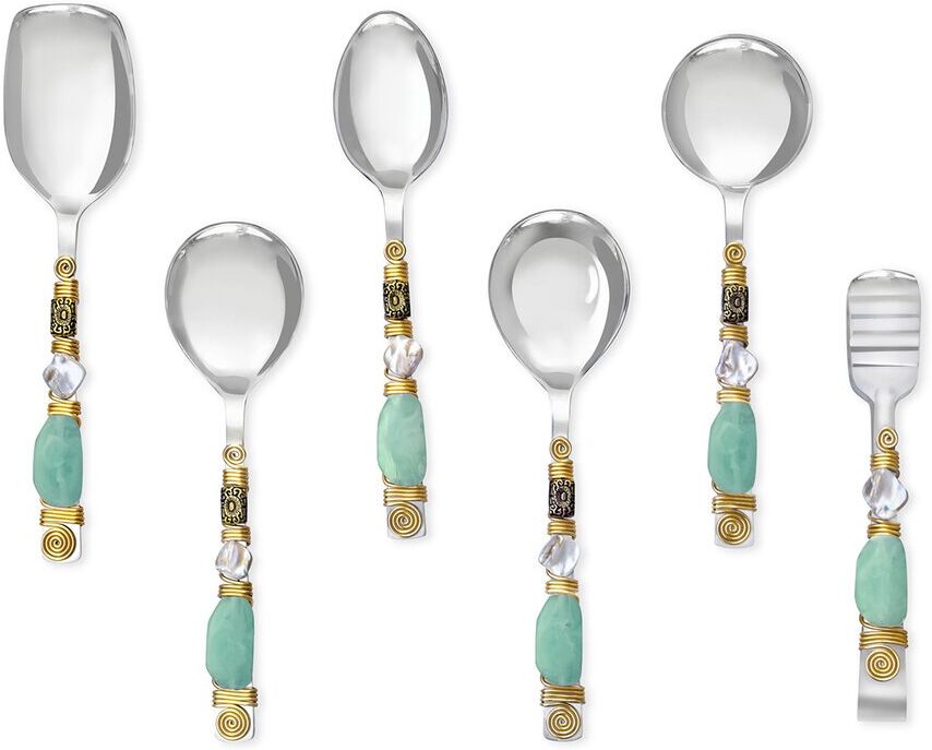 Tiramisu Aqua Oasis Serving Spoons (Set of 6) Blue NoSize