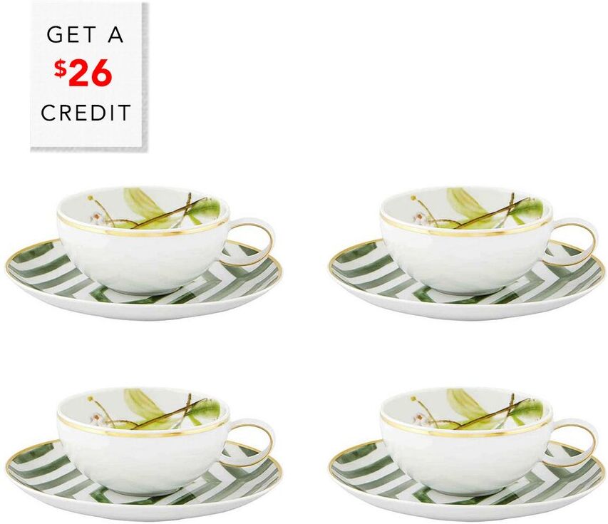 Vista Alegre Amazonia Tea Cup And Saucers (Set Of 4) with $26 Credit Multi NoSize