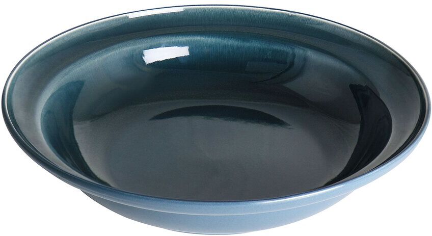 Martha Stewart 13In Stoneware Reactive Glaze Serving Bowl Blue NoSize