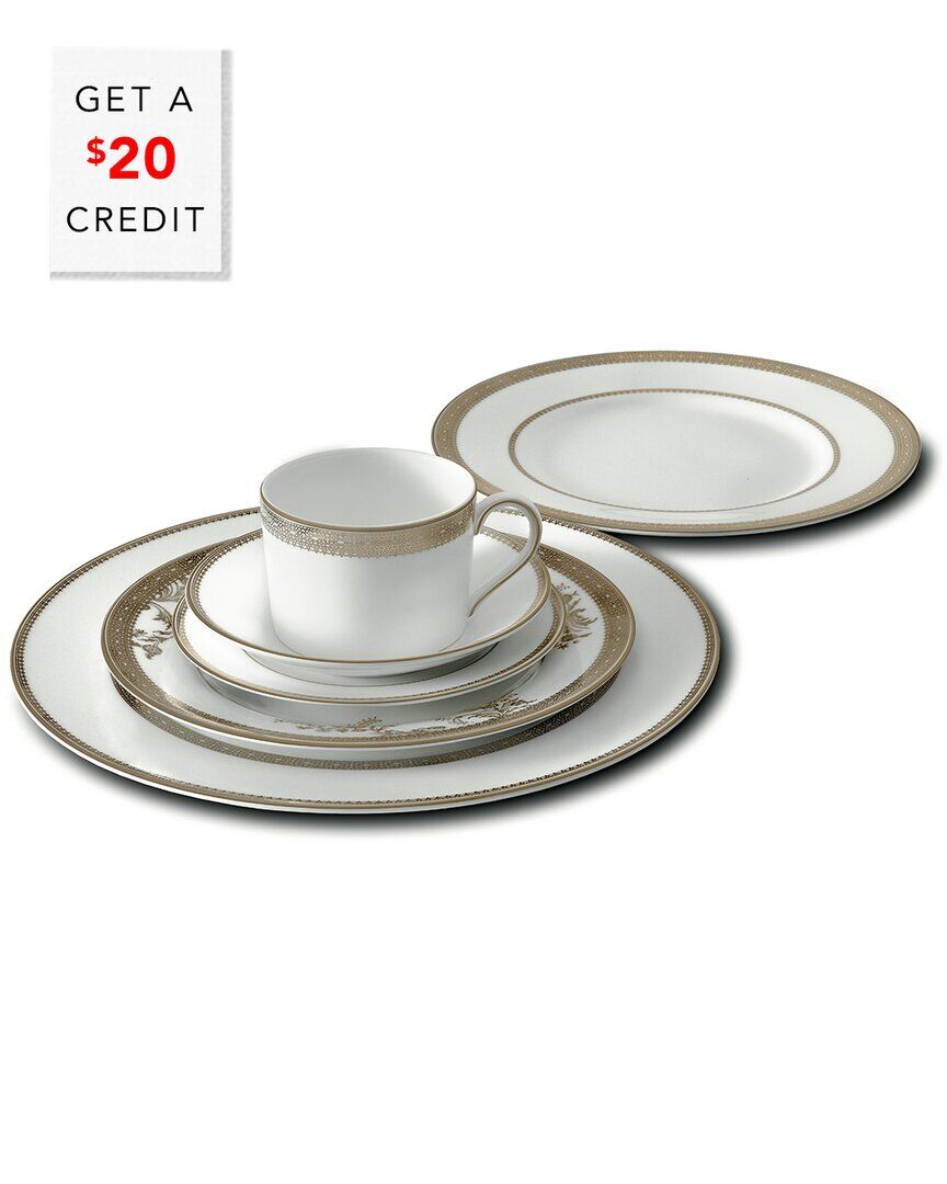 Vera Wang for Wedgwood 5pc Lace Gold Place Setting with $20 Credit NoColor NoSize