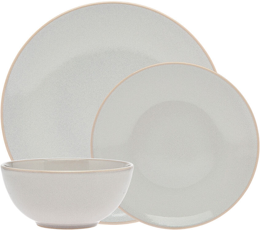 Godinger Ionian Reactive Glaze 18pc Dinnerware Set Off White NoSize