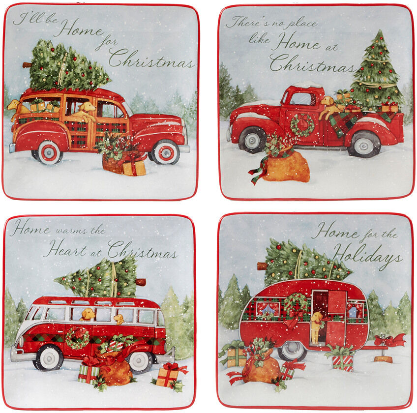 Certified International Home for Christmas Set of 4 Dessesrt Plate NoColor NoSize