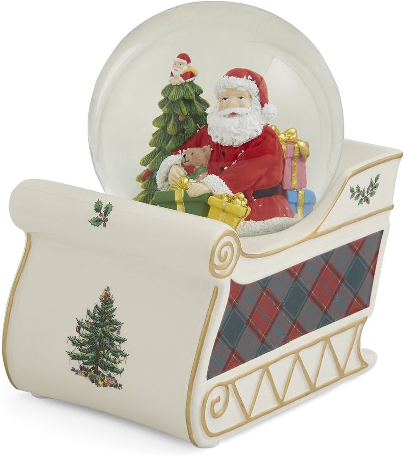 Spode Christmas Tree Santa Sleigh Snow Globe NoColor NoSize