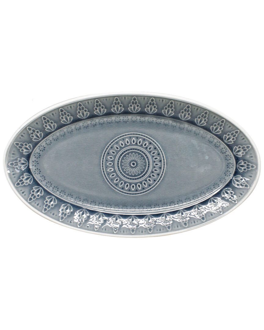 Euro Ceramica Fez Oval Platter Grey NoSize