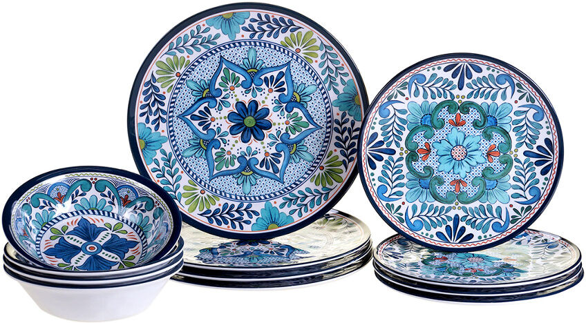 Certified International Talavera by Nancy Green 12pc Melamine Dinnerware Set NoColor NoSize