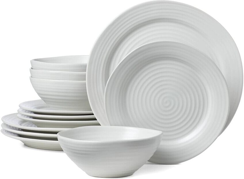 Oneida Ridge White 12pc Dinnerware Set White NoSize