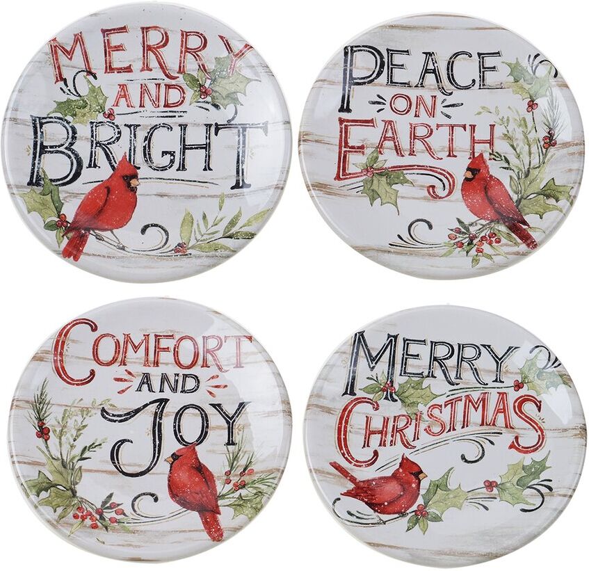 Certified International Evergreen Christmas Canape Plates (Set of 4) NoColor NoSize