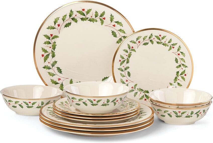 Lenox Holiday 12pc Plate & Bowl Set Multicolor NoSize