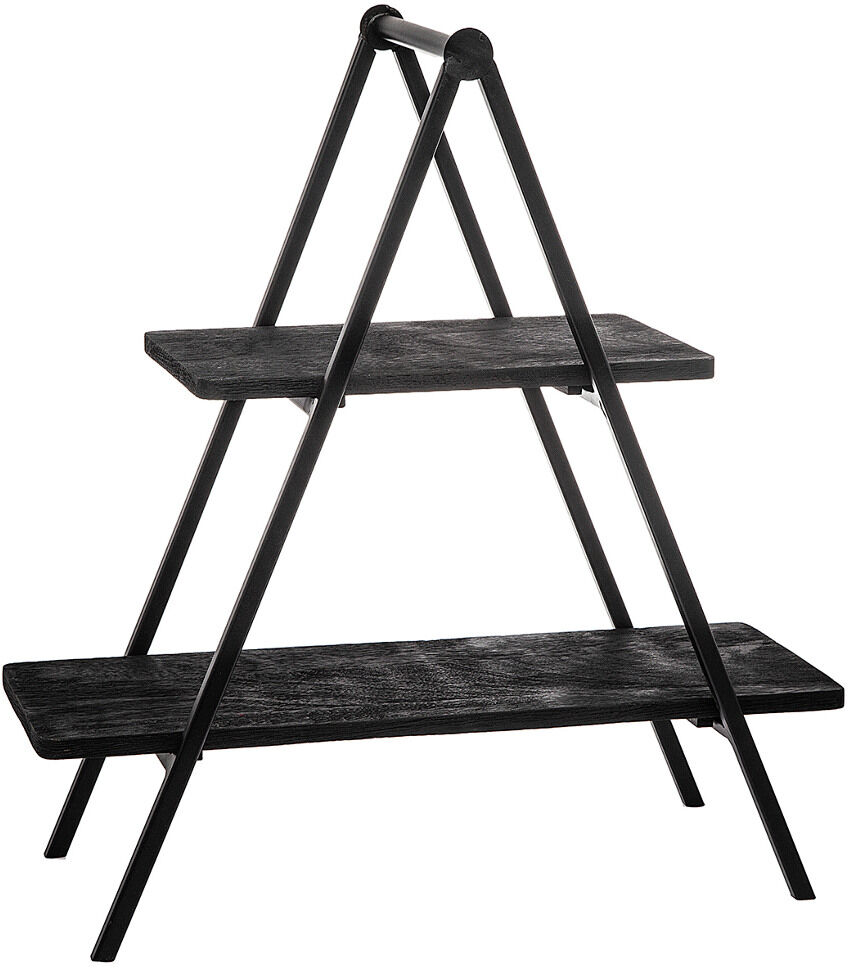 Godinger Orchard Black 2-Tiered Serving Stand Black NoSize