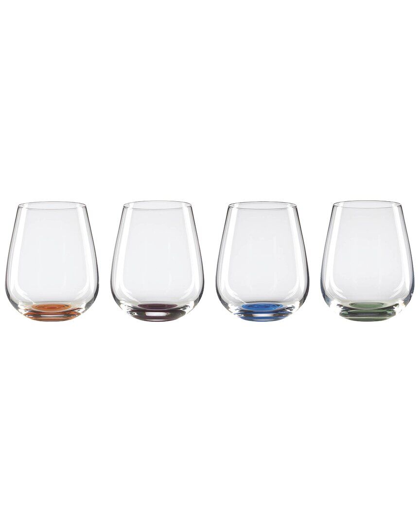 Oneida Set Of 4 Bottoms Up Stemless Wine Glasses NoColor NoSize
