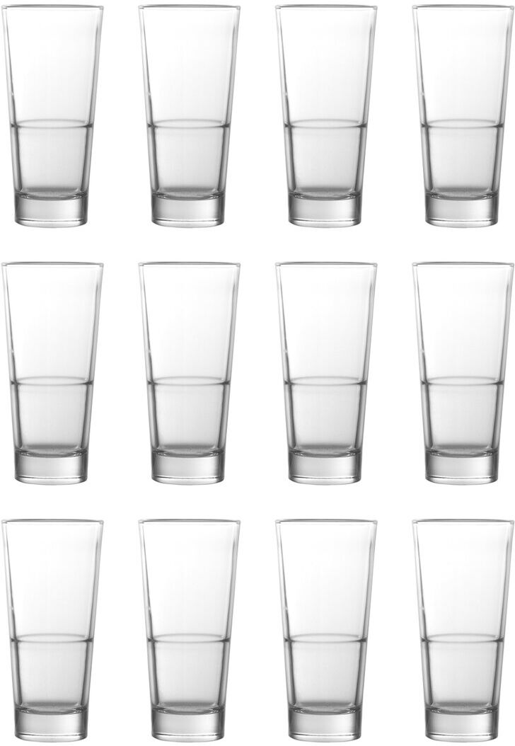 Fortessa Elixir Everyday Stackable Glasses (Set Of 12) Clear NoSize