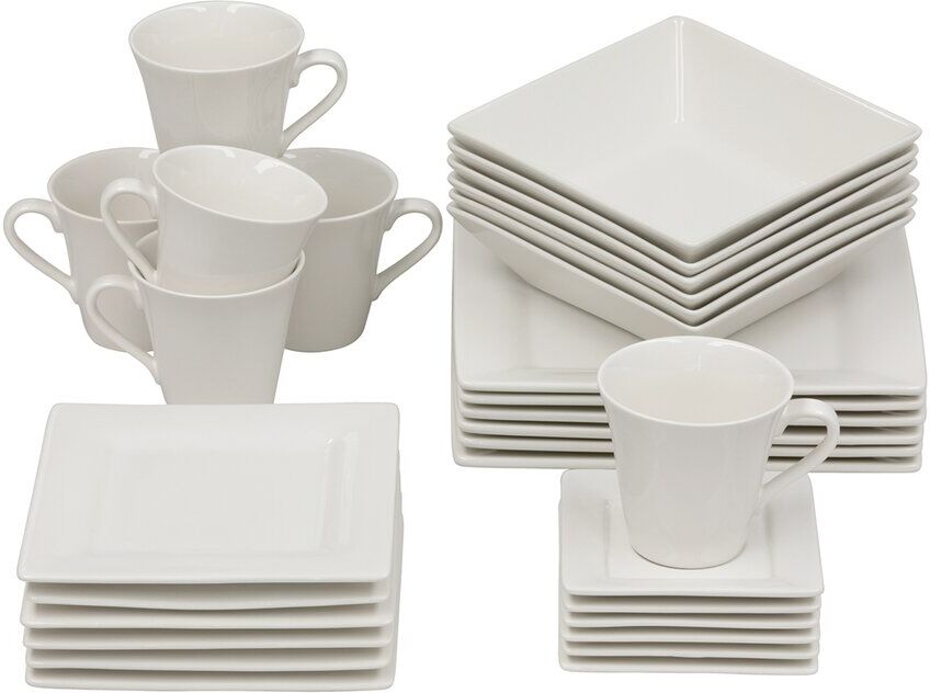 Ten Strawberry Street Nova 30pc Square Dinnerware Set Cream NoSize