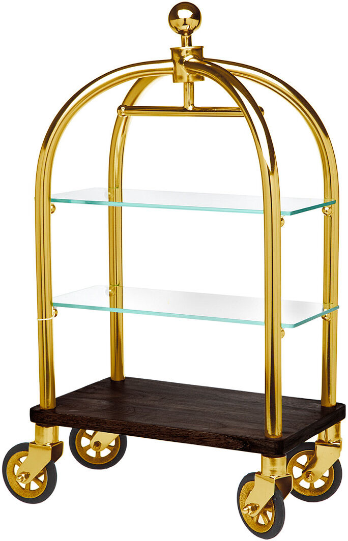 Godinger Bellhop Luggage Cart 2-Tiered Server Gold NoSize