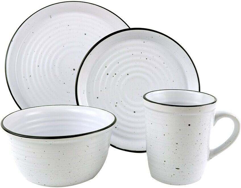 Godinger Bistro Stoneware 16pc Dinnerware Set NoColor NoSize