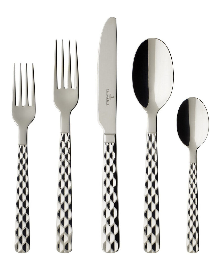 Villeroy & Boch Boston Cutlery 5 Piece Place Setting Flatware Silver NoSize