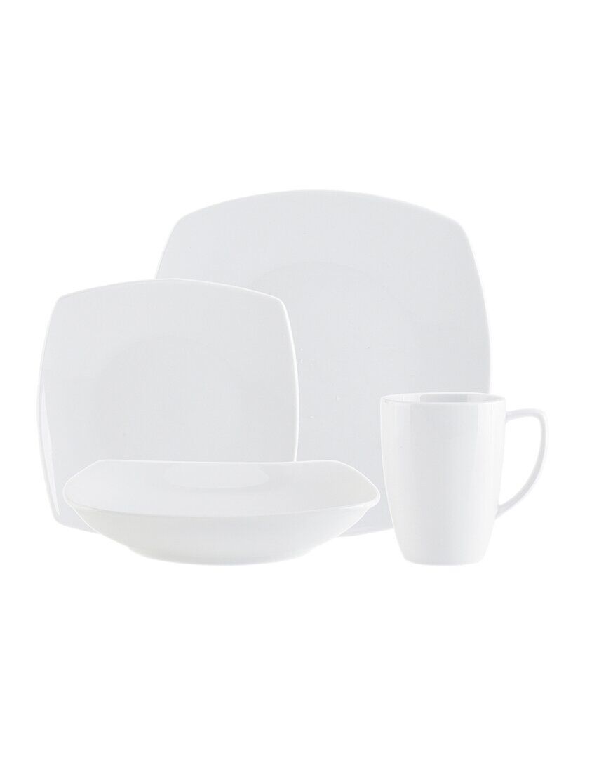 Godinger Encarta Plain 16Pc Dinnerware Set White NoSize