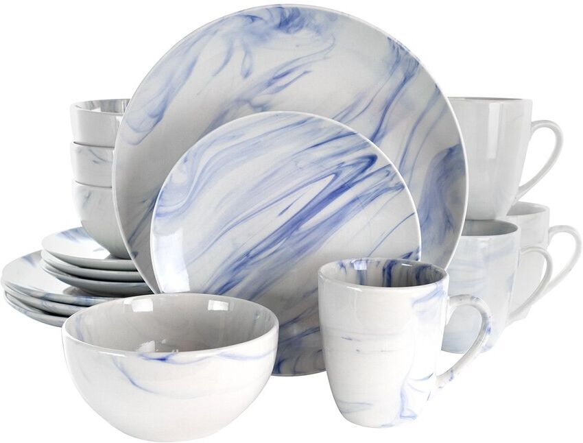 Elama Fine Marble 16pc Stoneware Dinnerware Set NoColor NoSize