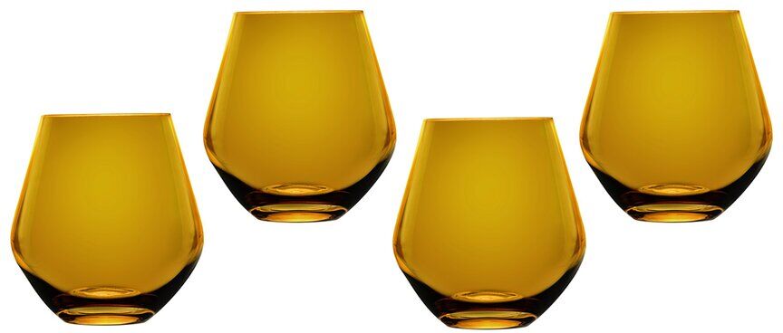 Godinger Meridian Stemless Amber Wine Glasses (Set Of 4) Amber NoSize