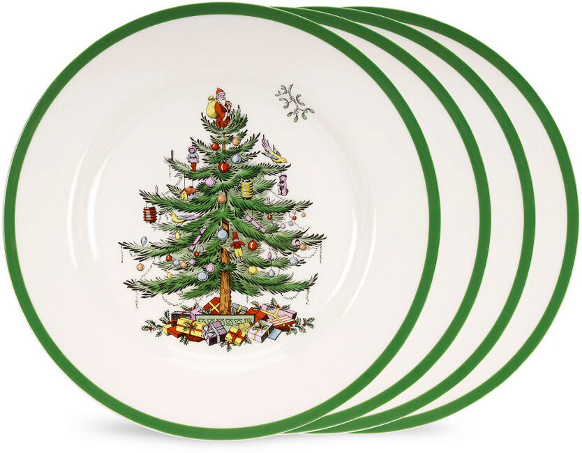 Spode Christmas Tree Set of Four Salad Plates NoColor NoSize