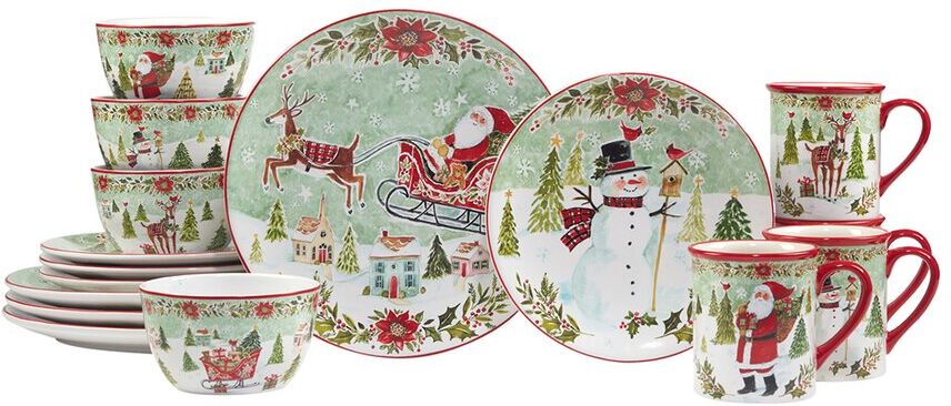 Certified International Joy of Christmas 16pc Dinnerware Set NoColor NoSize