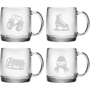 Susquehanna Glass "Signs of Winter" Set of 4 Nordic Mugs NoColor NoSize