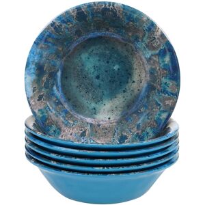 Certified International Melamine Set of 6 Radiance Teal Bowl NoColor NoSize
